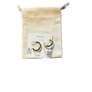 Atolea earrings, 18k gold plated. Brand new